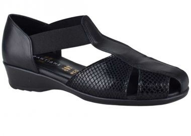 Γυναικεία Δερμάτινα Ανατομικά Παπούτσια| Υφαντίδης | 110903 | Μαύρο - Υφαντίδης - 